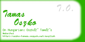 tamas oszko business card